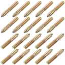 uxcell M4 Hanger Bolts Length 1"(25mm) Double Headed Bolts Self-Tapping Screw 4mm Wood Joint Furniture Legs 20pcs