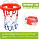 KSABVAIA Bath Toys - Bathtub Basketball Hoop for Kids Toddlers - Bath Toys Shower Toys for Kids Ages 4-8,Suction Cup Basketball Hoop & 3 No Hole Balls Set for Boys Girls