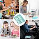 Grab and Go Snack Containers, Reusable Double Compartment Snack Containers-Stainless Steel Condiment Box with Lids for Outdoor Camping Food Storage (2)