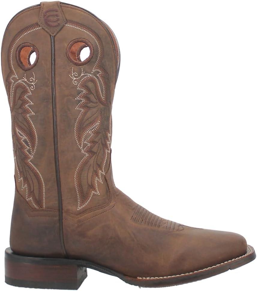 Dan Post Mens Abram Embroidered Square Toe Pull On Casual Boots Mid Calf - Brown (10)