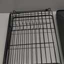 Folding Dish Drying Rack, 2 Tier Dish Drainer Shelf, Multipurpose Countertop with Ventilation Holes, Space STO Rack for Dishes, Cutlery and Cups (Black)