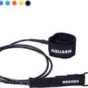 Surfboard Leash 6/7/8/9 Feet, Straight Leg Rope Premium SUP Leashes for Shortboard, Longboard, Paddleboard, Surf Boards, Surf Leash with Double Stainless Steel Swivels (Black)