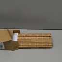 LazBlinds No Tools No Drill Cordless Bamboo Roman Shades, Light Filtering Window Treatment, Roll Up Bamboo Blinds for Windows 31'' W x 64'' H, Brown