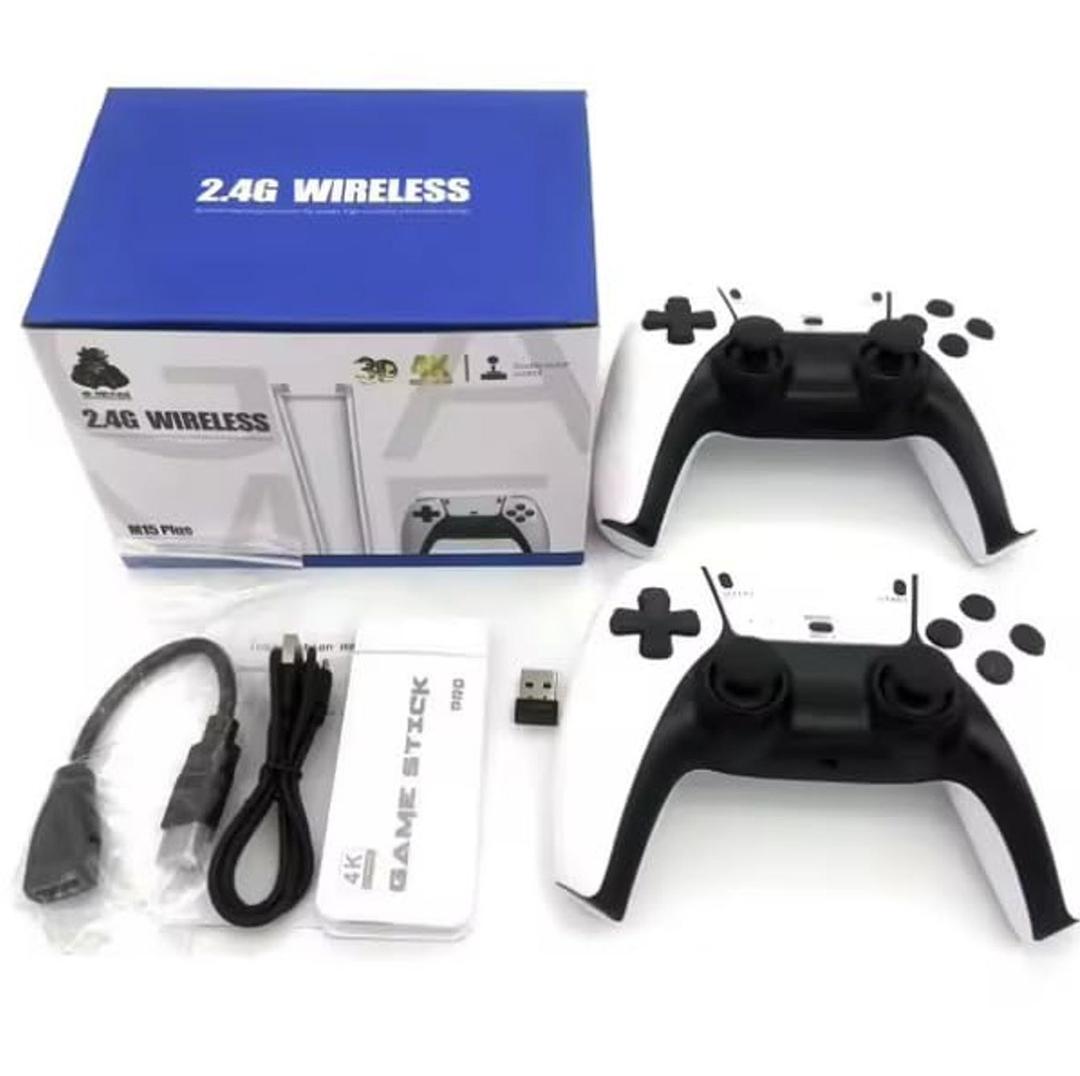 2.4G Wireless Game Controller Set, Dual Gamepad with USB Receiver, White and Black, Classic Game Console Support, 10 Simulator Compatible
