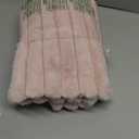 decorUhome Summer Cozy Faux Fur Throw Pillow Covers 22x22 Set of 2 Decorative Soft Plush Striped Modern Farmhouse Boho Couch Euro Sham Pillow Cases with Velvet Back for Sofa Bed Living Room, Pink