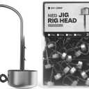 Ned Rig Jig Heads, 20 Pack Finesse Mushroom Jig Hooks Kit for Bass Fishing 1/16 3/32 1/8 3/16oz