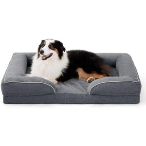 MADE 4 PETS Orthopedic Dog Bed for Extra Large Dogs, Supportive Foam XL Pet Bed Sofa with Washable Removable Cover, Waterproof Large Dog Couch Bed, Non-Slip Bottom and Egg-Crate Foam, Grey MADE 4 PETS Orthopedic Dog Bed for Extra Large Dogs, Supportive Foam XL Pet Bed Sofa with Washable Removable Cover, Waterproof Large Dog Couch Bed, Non-Slip Bottom and Egg-Crate Foam, Grey
