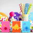 16 Pcs Dinosaur Party Favor Bags with Handles Dino 3D Honeycomb Bag Dinosaurs Candy Goodies Supplies for Birthday Baby Shower Party Decor
