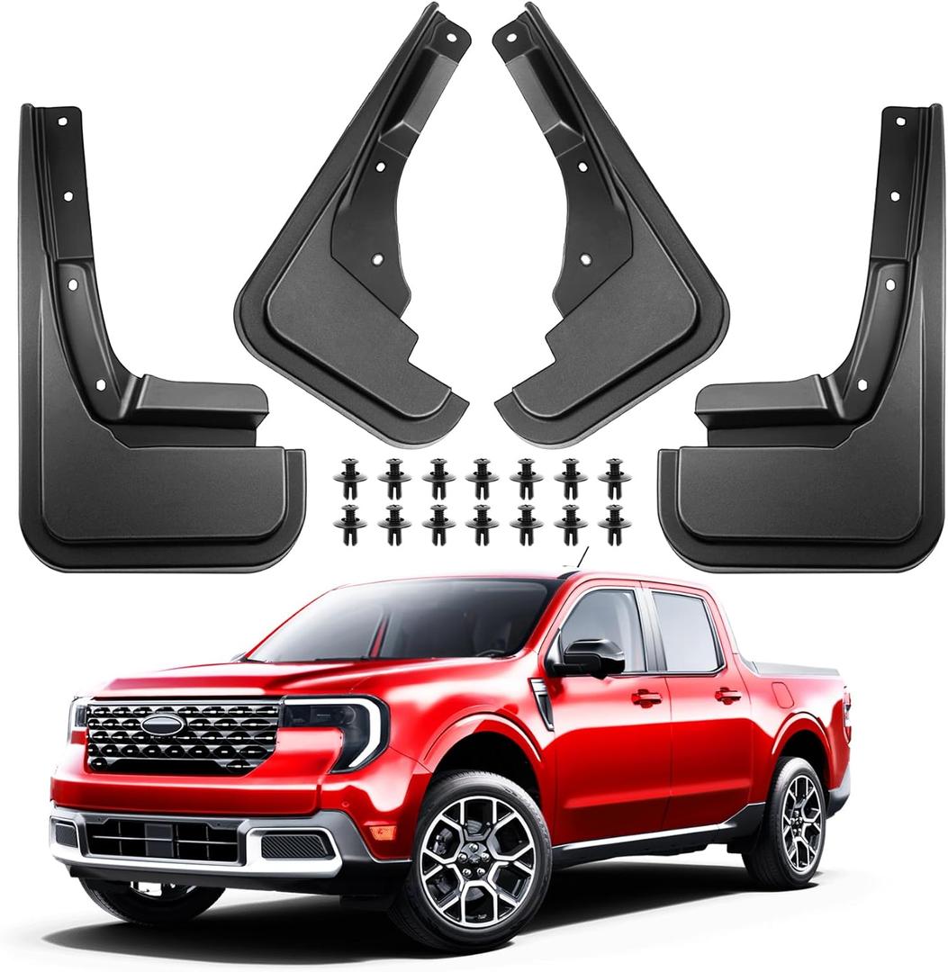 Mud Flaps for Ford Maverick 2025 2024 2023 2022,Upgrade Splash Guards 4PCS Mudguard Replacement for Maverick Accessories,No Drilling Required All Weather Fender Front Rear Mud Grards