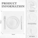 SuperO Set of 120 Cloth Napkins 17 x 17 Inch, Polyester Solid Washable Dinner Napkins with Hemmed Edges,Great for Restaurant, Wedding and Party(White)