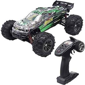 A-Sonic XS71837 Scale Brushless RC Truck - High Speed Hobby Grade RC Car - Hits 33MPH - Off Road 4WD for Grip on Any Terrain - Ready to Run Waterproof Trophy Truck - Green