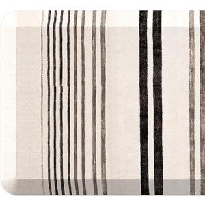 Ergohead 7/8 inchs Thick Kitchen Floor Mat, Nordic Style Design Memory Foam Anti Fatigue Mat, Anti Slip Foot Standing Comfort Mat  Cushion, Waterproof Decor (Yellow Linen Plaid, 17.3" x 39" 0.87")