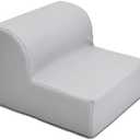 Children's Factory Library Lounger, Flexible Seating Classroom Furniture, Comfy Kids Chairs, Glacier Gray, Single Lounger