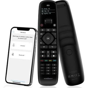 SofaBaton U2 Universal Remote (with Backlight), All-in-One Smart Universal Remote Control with Customized APP for TV/Soundbar/DVD/Blu-ray/Projector and More, Macro Buttons & Extended Infrared Range