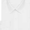 Van Heusen Men's Dress Shirt Fitted Poplin Solid, White, 16.5" Neck 32"-33" Sleeve