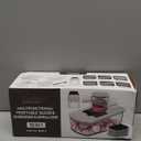 Cambom Mandoline Slicer Vegetable Slicer Spiralizer With 2 L Container for Potatoes, Tomatoes, Cucumbers, Carrots With 6 Blades White