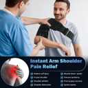 Comfytemp Shoulder Ice Pack Wrap Shoulder Brace, Gel Cold Compression Sleeve for Injuries Reusable Arm Rotator Cuff Pain Relief, Therapy Recovery Items for Men Women, 2 Gel Ice Packs