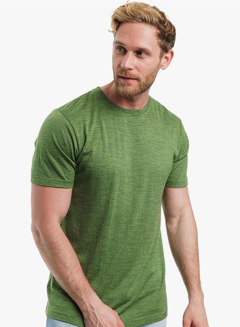 Merino.tech Merino Wool T-Shirt Mens - 100% Merino Wool Undershirt Lightweight Base Layer, 2XL
