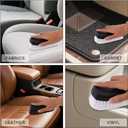 BOXOB Upholstery Brush Set, Horsehair Detailing Cleaner Brush Versatile Upholstery Cleaning Brushes for Boat Car Couch Fabric Carpet Car Interior Leather and Home Furniture