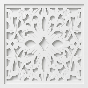 White Antique Moulding (Wall Panel) 18×18 Inch, 3 Pack