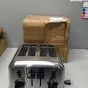 Cuisinart 4 Slice Compact Stainless Steel Toaster with Extra-Wide Slots for Bread, French Toast, Bagels & Pastries, Defrost & Reheat Functions, CPT-180P1, Brushed Stainless, Removable Crumb Tray