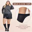 MANZI Plus Size Knee High Socks for Women Nylon Trouser Socks Women 40 Denier Semi Opaque Knee High Stockings (Black, XXXL)