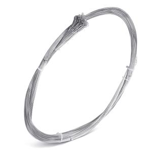 Therwen 100 Roll 14 ft Galvanized Steel Wire Bulk, Multi Purpose Serviceable Rebar Wire for Securing, Packaging Tie Cardboard Paper Textiles Plastics (2mm)