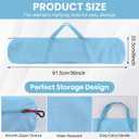 34-Inch Mahjong Mat Bag, Heavy-Duty Canvas Carrying Bag with Center Dual Handles & Smooth Zipper, Fits Mahjong Mat, Racks & Tiles, All-in-One Travel Storage Bag((Blue)