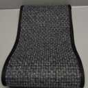 Stair Treads Carpet for Wooden Steps with Non Slip Rubber Backing, 100% Polyester Soft Stairs Resistant Indoor Skid Runner Safety Rugs for Kids Elders and Pets (1, Dark Gray, 30" * 8")