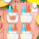Febreze Plug In Air Freshener, Odor-Fighting Scented Oil Refill, Air Fresheners for Home and Bathroom and Kitchen, Long Lasting for Strong Odors, Juicy Summer Peaches Scent, 0.87oz Refills, 4 Count