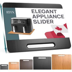 Ibyx Elegant Sliding Tray for Your Coffee Maker & Heavy Kitchen Appliances - Sturdy, Slides Easily from Under The Cabinet (Black, 13W x 10.5D)