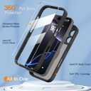 Magnetic for iPhone 17 Pro Case [2 x Screen Protector] Compatible with MagSafe Translucent Matte Military Grade 17 FT Drop Shockproof Full Camera Protection 360 Spin Stand Phone Cover Black