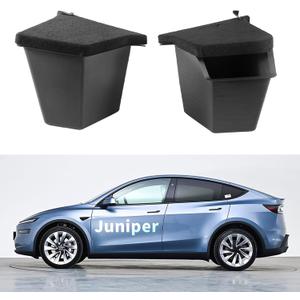 Rear Trunk Storage Bins with Lids for Tesla Model Y Juniper 2025–2026 | Tesla Model Y Accessories 2026,TPE Tesla Model Y Trunk Organizer, Waterproof Rear Trunk Organizer Storage Box, 2 Pack