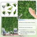 48"x120"(40 SQFT), Artificial Green Grass Wall Boxwood Plant Roll | UV Resistant Fake Leaves, Faux Ivy Privacy Hedge, Fence Screen Backdrop for Garden, Indoor Outdoor Wall Decor Covering