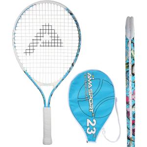 AMA SPORT Kids Tennis Racket for Junior Toddlers Starter Kit 17-25" Tennis Racquet for Girls and Boys with 420D Nylon Shoulder Strap Bag, 23"