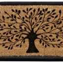 Abbott Collection Long Tree of Life Doormat - Themed Indoor and Outdoor Mats for Front Door - Thick Durable Non-Slip Welcome Mats (18 x 30 Inch)