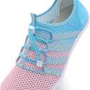 JIASUQI Athletic Hiking Beach Water Shoes Barefoot Aqua Swim Sports Walking Shoes for Women Men (L)