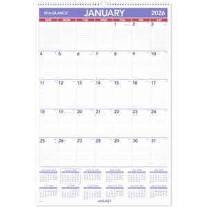 AT-A-GLANCE 2026 Wall Calendar, 20" x 30", Extra Large (PM42826)