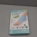 Welnove Moisturizing Heel Socks - 2 Pairs Aloe Vera Extract Infused Gel Lining for Dry Feet - Cracked Heel Repair Treatment - Cotton Socks for Women Men Foot Care (Blue, Extra Large)