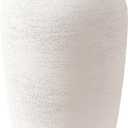 White Ceramic Vase Rustic Modern Farmhouse Vase for Home Decor, Decorative Flower Vase for Pampas Grass, Flowers, Living Room, Office Decor Table Centerpiece Shelf Bookshelf Decoration, 10" (Large)