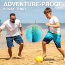 Kanu Surf Boys' Line Up Quick Dry UPF 50+ Beach Swim Trunk (2T, Mirage Navy/Yellow)