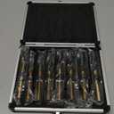 EFFICERE 8-Piece Premium 1/2” Reduced Shank Silver and Deming Large Drill Bit Set in Aluminum Carry Case, M2 High Speed Steel, 135-Degree Split Point | SAE Inch Size 9/16” - 1” by 1/16th Increment