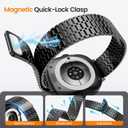LETOID Magnetic Metal Band Designed for Samsung Galaxy Watch Ultra 47mm (2025/2024), Men Stainless Steel Adjustable Replacement Strap Solid Magnet Clasp Wristbands