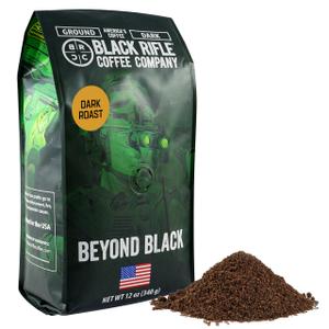 Black Rifle Coffee Dark Roast Ground Coffee Beyond Black 12 oz BBD: 10-16-26