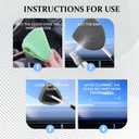 19" Extra-Long Windshield Cleaner Tool, Auto Glass Wiper Brush Kit | Car Interior Detailing Cleaning Kit with Extendable Handle and 4 Reusable Microfiber Pads, Car Window Cleaner, for Cars