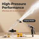 Aquosis Pressure Washer Nozzle, 360 Rotating 3 Spray Modes, Easy Install | Electric-Free Boost | Durable Rustproof Build | Multi-Connector Set | Ergonomic