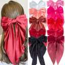 10 PCS Hair Bows,Big Bows for Girls and Womens,Hair Bows for Womens,Hair Ribbons,Large Hair Bow for Women,Big Hair Bow,Bows for Women, Oversized Long-tail Cute Aesthetic Hair Accessories(Red Series)
