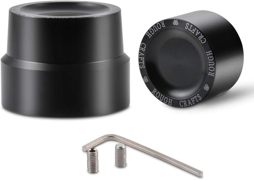 KATUR Motorcycle Rear Axle Cover Cap Nut Bolt Kit CNC Aluminum Axle Nut Cover Cap Set Compatible with Harley Sportster XL 883 1200 Dyna Touring V-Rod Softai Glide(Black) (Style 06 Black)