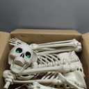 5.4FT Halloween Skeleton,Simulation Resin Skull Prop,Model Fake Skeleton Prop Life,Plastic Human Bones Sculpture for Halloween Props Spooky Party Decoration 170cm