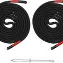uxcell 2pcs 53inch Drawstring Cords Replacement Drawstring Hoodie String Sewing Tool with Easy Threader for Hoodie Sweatpants Jackets Pants Hats Coats Bags, Black-Red